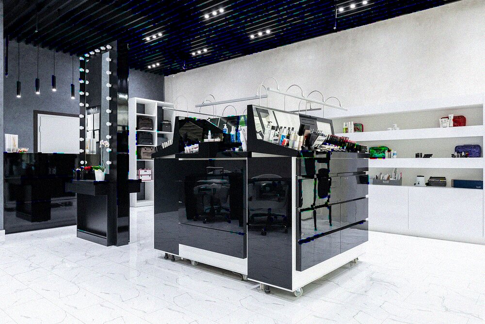 Secure product cabinet behind the counter of a licensed Orlando dispensary